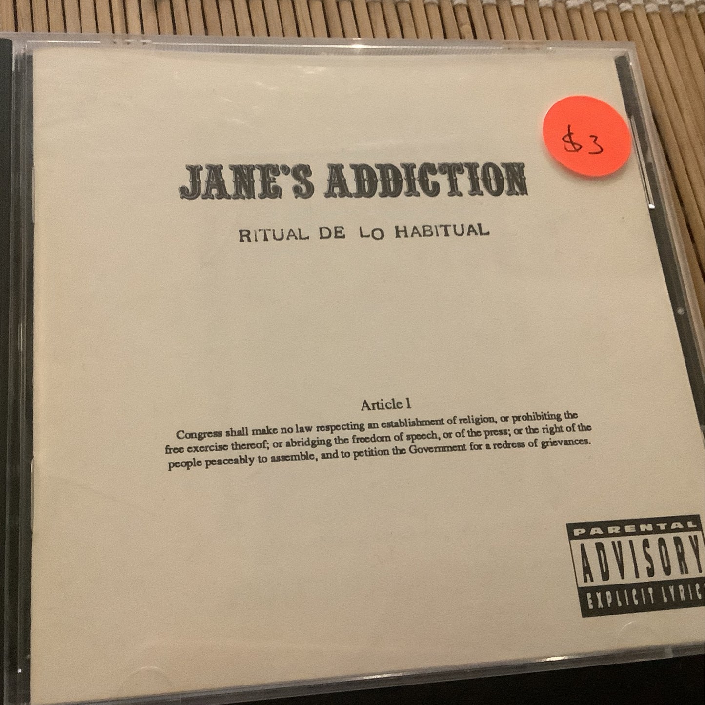 Jane’s Addiction - Ritual De Lo Habitual [CD]